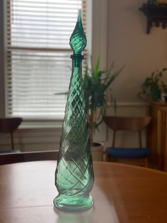 Mid-Century Empoli Genie Bottle | Live and Online Auctions on HiBid.com