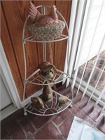 metal stand,candleholders & items on it