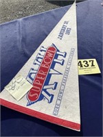 1983 Super Bowl football pennant 
29 inches long