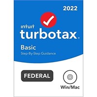 TurboTax Basic 2022 Federal Only and E-file