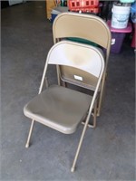 Four Folding Chairs; Metal