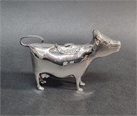 NOVELTY COW FORM BRITISH STERLING SILVER CREAMER