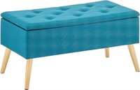 mDesign Rectangle Storage Bench-Teal
