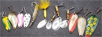 12 VTG Fishing Lures Rooster Tail, Marathon& More