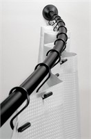 New- iDesign Curved Metal Shower Curtain Rod,