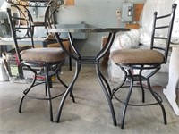 Bar Table with 2 Stool Swivel Chairs