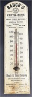 Antique Wooden Baugh Fertilizer Thermometer Sign