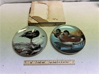 2 American Water Birds Collector Plates