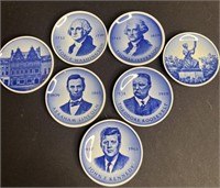 Blue and white President Plates