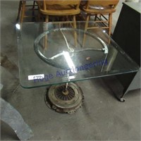 Glass-top table