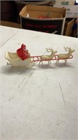 Irwin Christmas hard plastic Santa reindeer