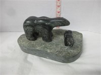 SOAPSTONE CARVING SIGNED "herb"