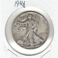 1946 Silver U.S. Walking Liberty Half Dollar
