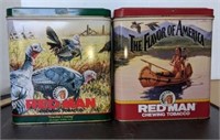 '92 & '96 Red Man Chewing Tobacco Tins