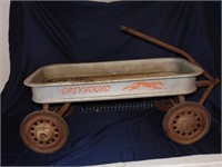 Greyhound Bus Lines - Child's Wagon, Metal Wheels