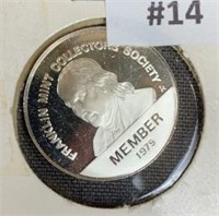 1979 Sterling Franklin Mint Members Coin