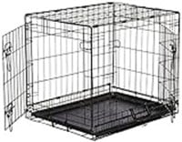 Double-Door Folding Metal Dog Crate (24 x 18)