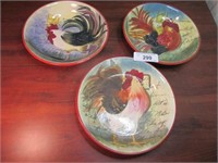 Certified International Rooster Plates
