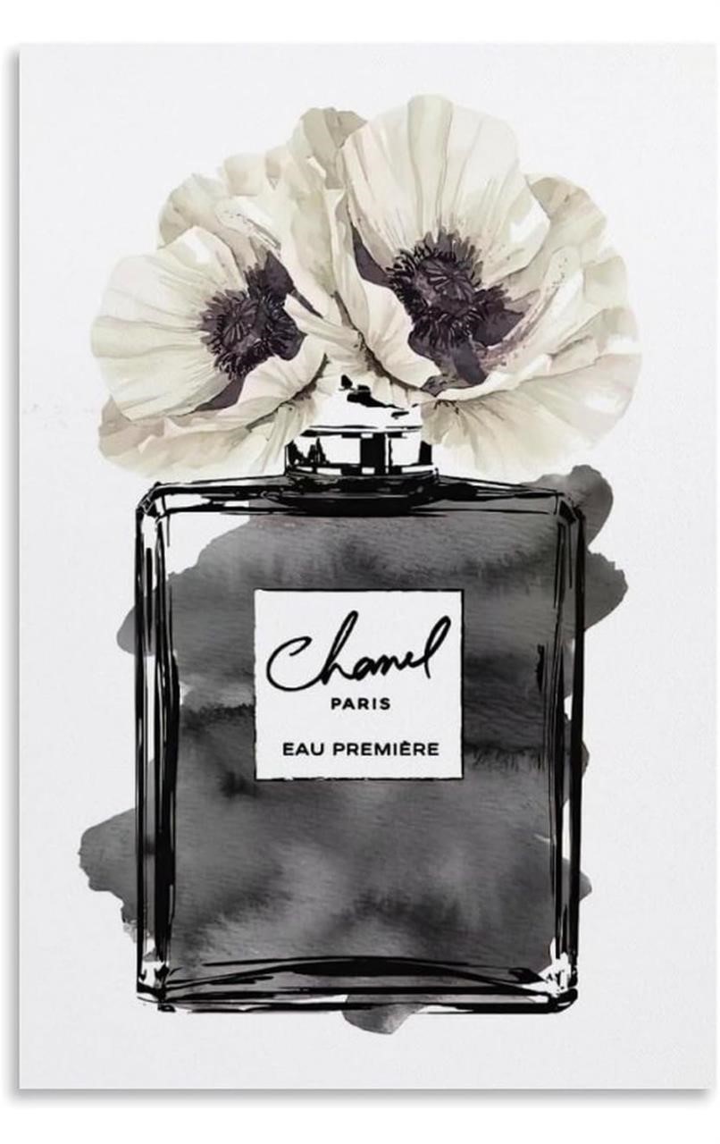 Fashion Perfume Bottle Black With Grey & White