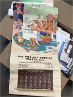 Various advertising calendars & paper memorabilia