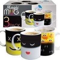 Heat Sensitive Coffee Magic Mugs - Set of 3