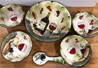 323 - 5-PIECE SALAD BOWL SET & SPOON REST (A9)