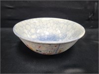 SPLATTER DESIGN STONEWARE BOWL