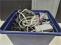 Large Lot of Electric Cords, Plugs +