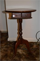 Wood Round Small Table