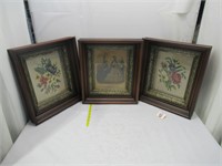 3 framed artistic pieces
