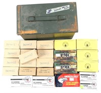 MIXED .30 CARBINE AMMUNITION IN AMMO CAN