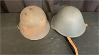 2 Military Helmets