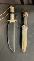 U.S. M8AI Combat Knife w/ Sheath & Hunting Knife