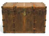 Antique McFarland family steamer trunk