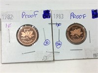 1982-83 1 Cent Proof Can