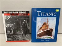 2 x Hard Cover Books inc Western Front and