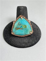 Very Large Sterling (Barse) Turquoise Ring 17 Gr