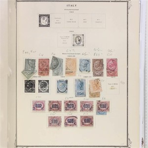 Italy Stamps 1860s-1930s, used and mint hinged, in