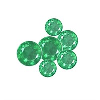 Genuine 5ct Twt Mix Round Emeralds Lot