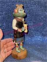 Signed Native American Kachina doll - 8in tall