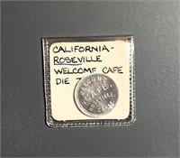 "Welcome Cafe" Metal Die (Roseville, CA)