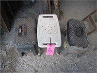 3 stools - 2 have tool storage