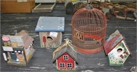 bird houses and bird cage top