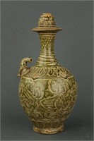 Chinese Tang/Yuan Type Celadon Porcelain Wine Pot