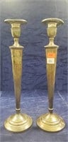 Pair Of Weighted Sterling Silver Candle Holders