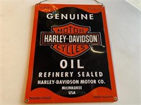Harley Davidson oil sign 17" x 13"