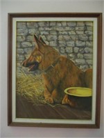 framed dog print
