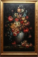 Van Harger Dutch Floral Still-Life Oil on Canvas
