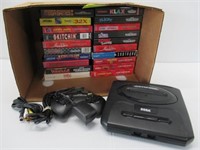 Sega Genesis console with games. Tested working.