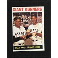 1964 Topps Giant Gunners Mays/cepeda